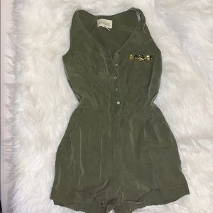 Army green romper